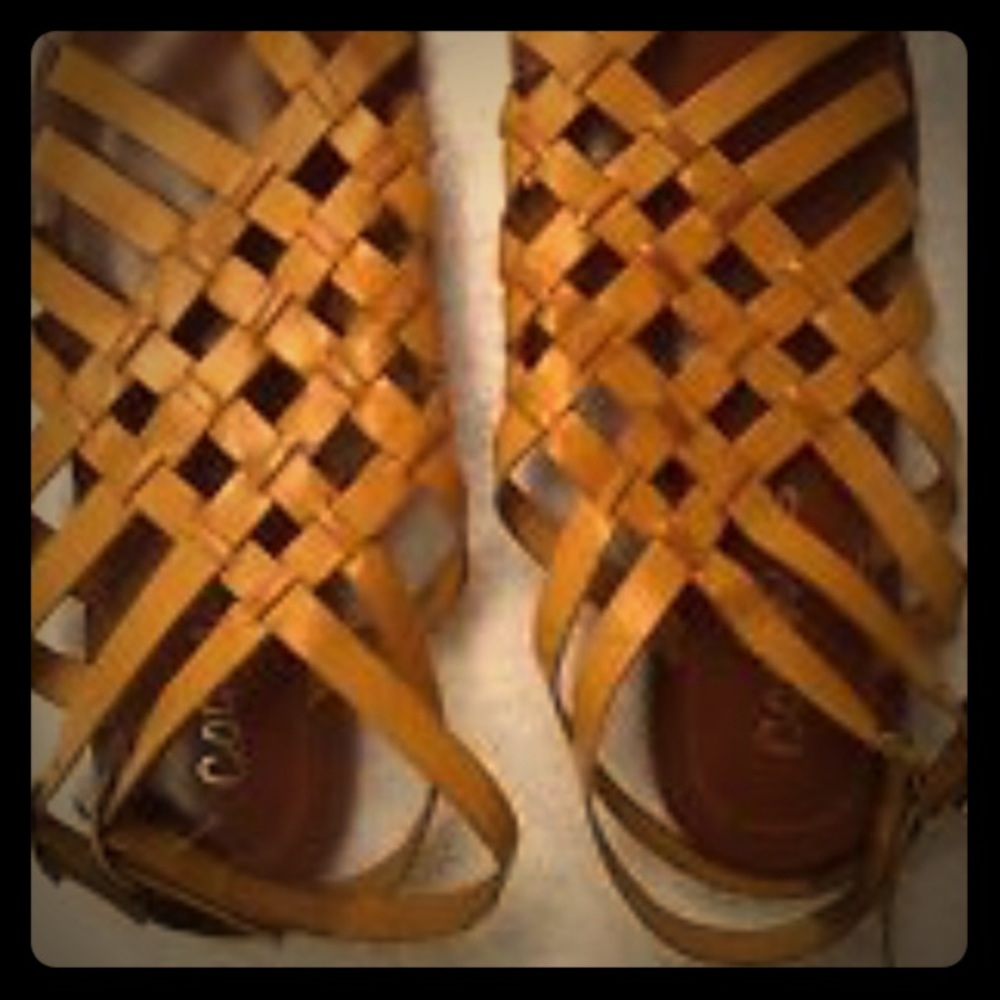 Coconuts Criss-Cross Strappy Leather Sandal
